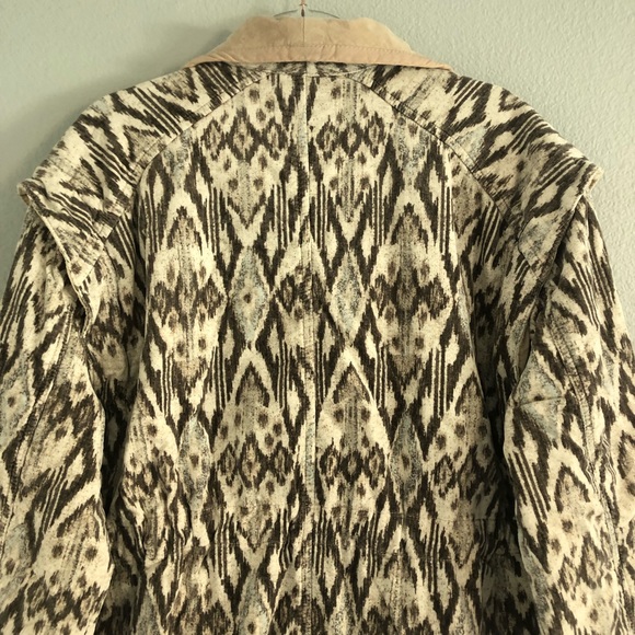 SOLD✨FREE PEOPLE Ada Quilted Ivory White Aztec Printed Jacket (Small) NWOT $298 - Picture 8 of 10